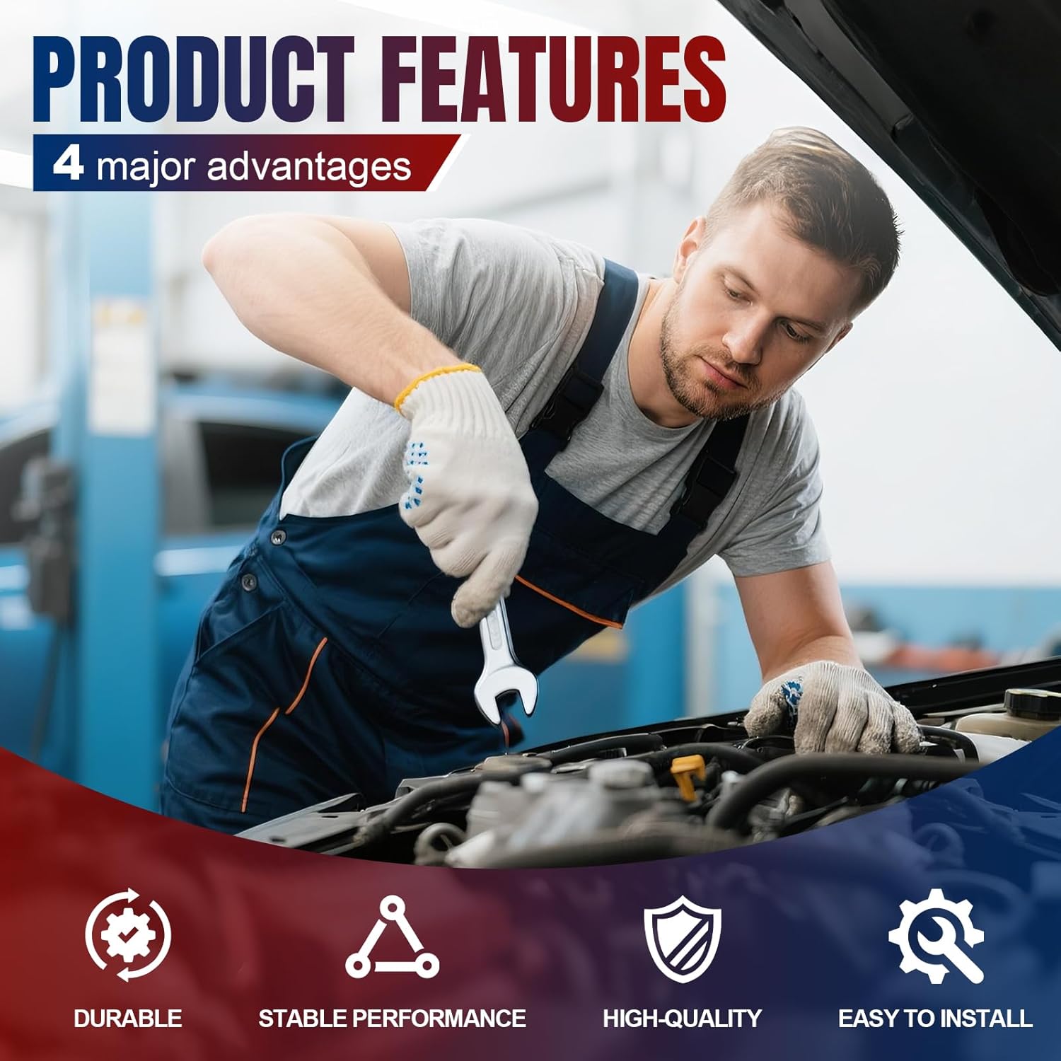 AUTOKAY Front Bumper Lower Fog Light Cover Grill Grilles Insert for Audi Q5 2013-2017 Pair Glossy Black ABS Lamp Bezels Side Grille LH RH Set 8R0807681M 8R0807682J - Image 2