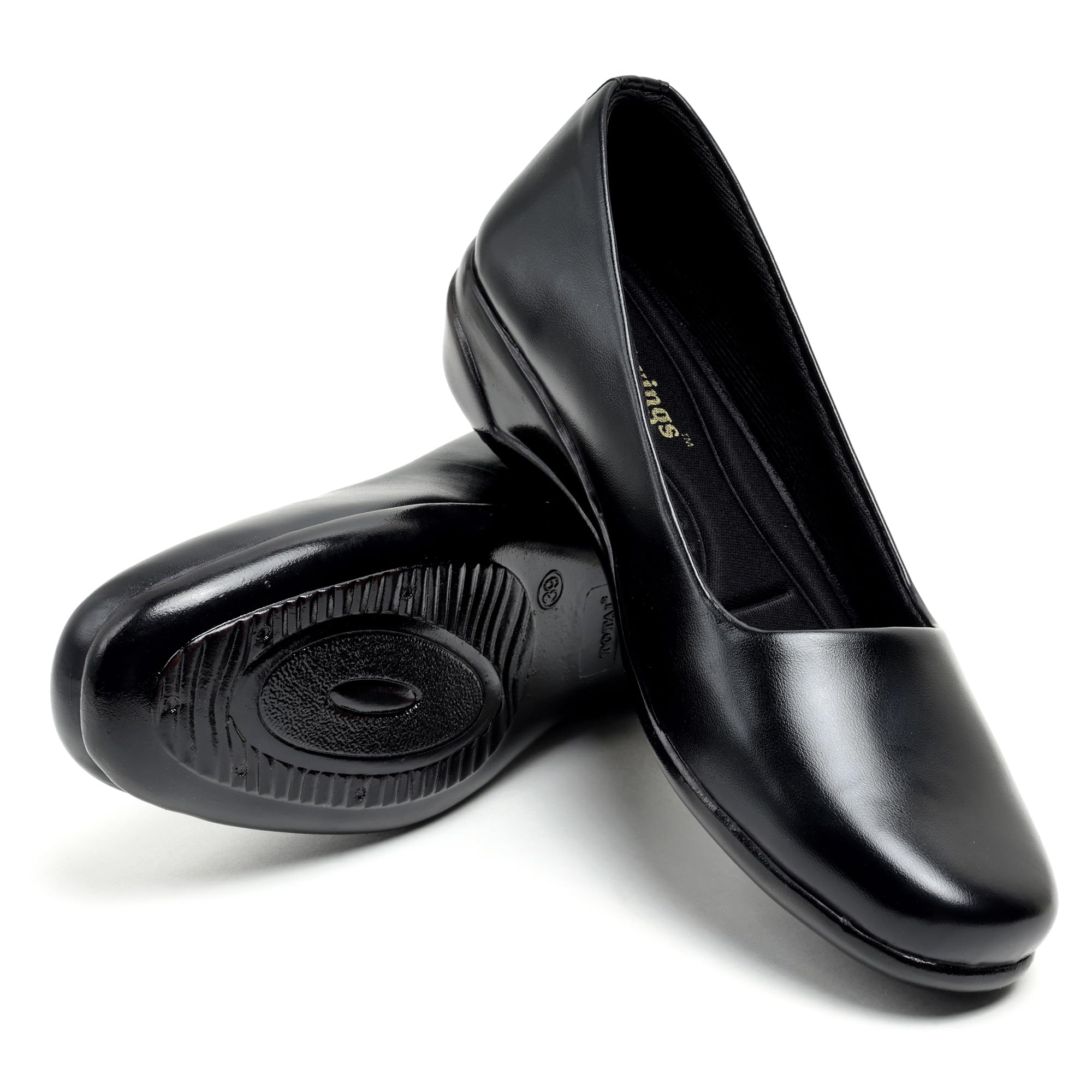 Women Mules Black Slip-On Style Block Heel-image-10
