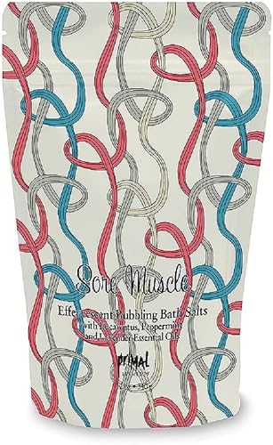 Primal Elements Sales de baño burbujeantes, dolor muscular, 12 onzas