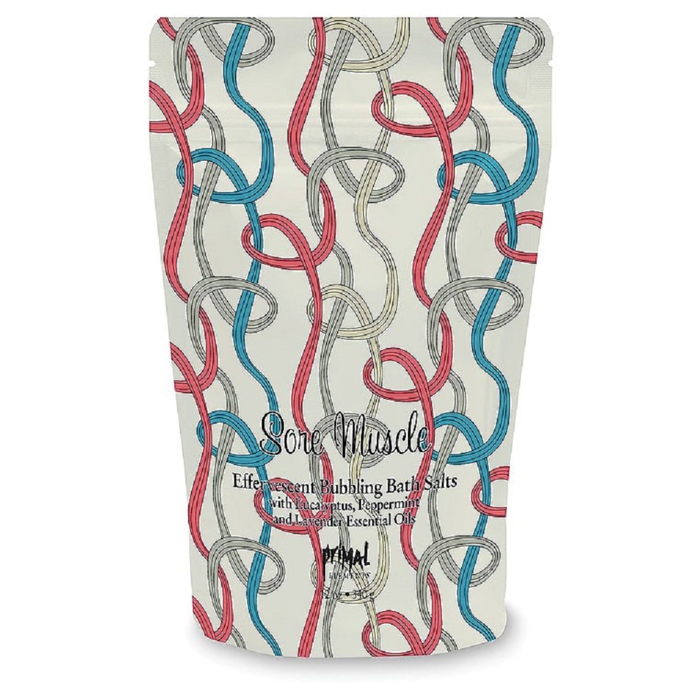 Primal Elements Bubbling Bath Salts, Sore Muscle, 12 Ounce
