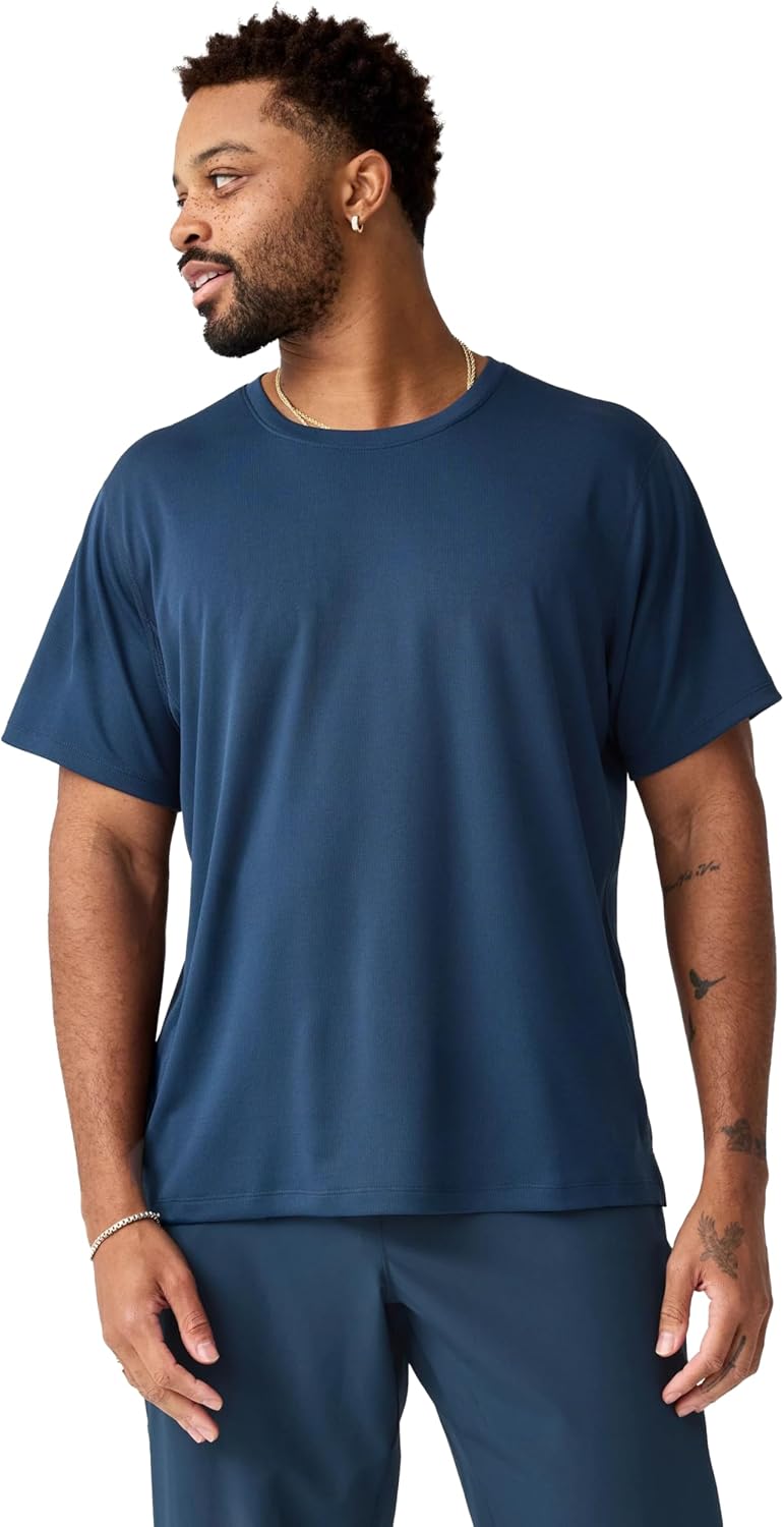 Brooks Men’s Dash Short Sleeve Shirt, Moisture-Wicking Running Tee, UPF 30+ Protection, Performance Fit & Reflective Details