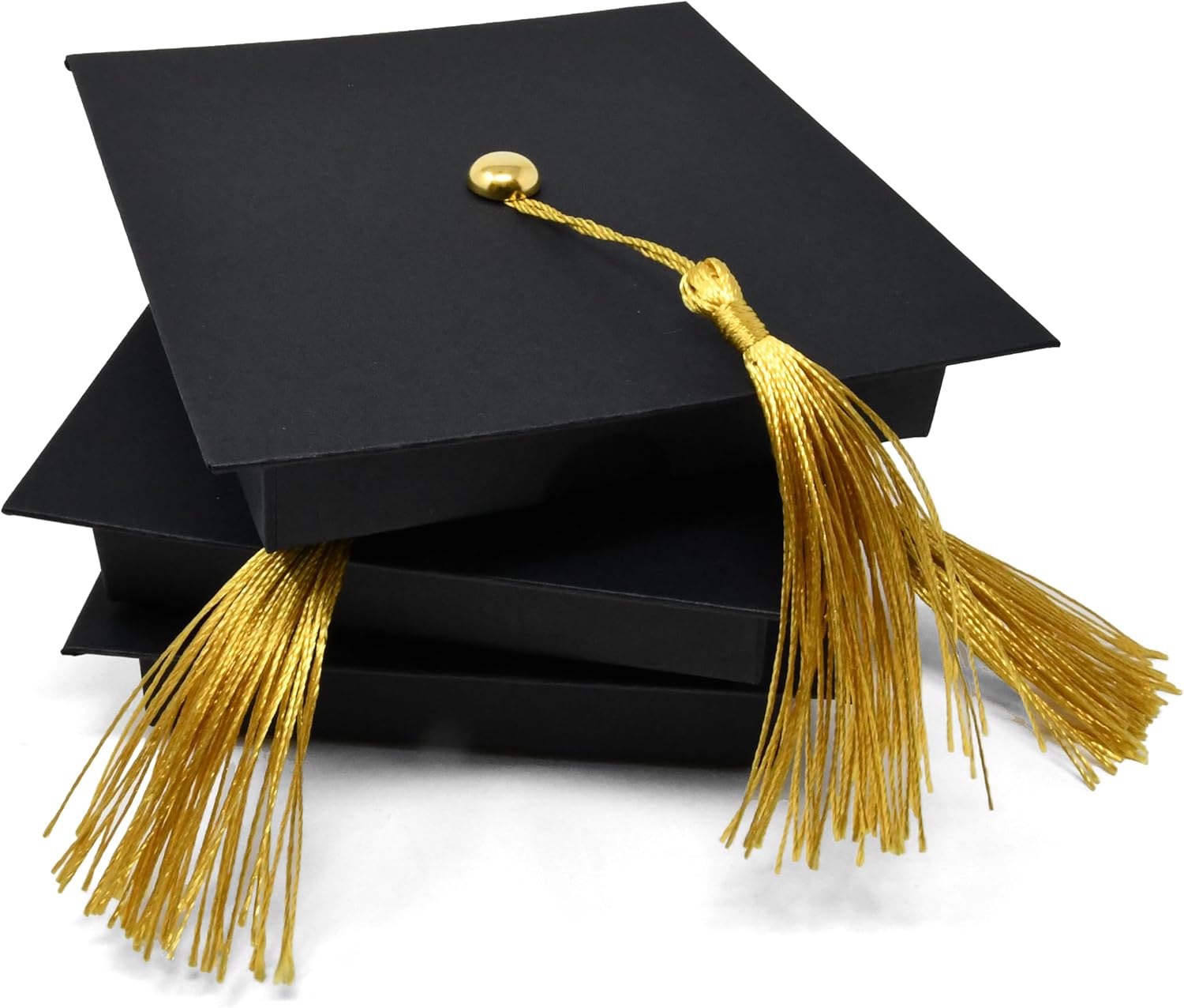 Graduation Gift Card Box Holder Cap Shaped with Tassel Pack of 6 Grad Gifts Cards Graduate Present Boxes Holders for Graduations Party Supplies
