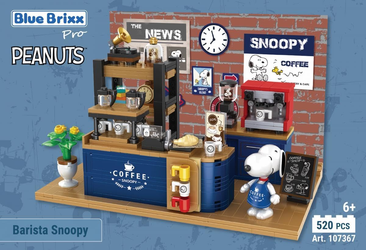 BlueBrixx Pro 107367 Barista Snoopy 520 Building Blocks : Amazon