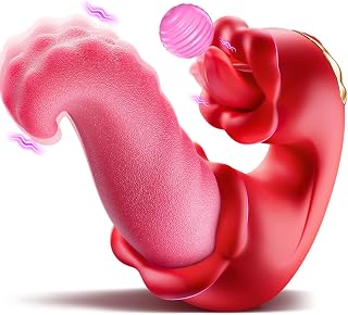 Sex Toys Realistic Tongue Vibrator for Women – 10 Licking Clitoral & 10 Swing Vibration Modes, AAVibe Rose Toy Thrusting Vibrators Dildo, Adult Toy Stimulator Pleasure Tools for Female Couples Games