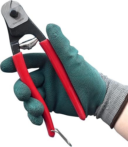 Miniatura 3 de TOOLEAGUE Cortadores de alambre de cable de alta resistencia, cortador de cuerda de alambre de acero inoxidable de 8 pulgadas para barandilla de