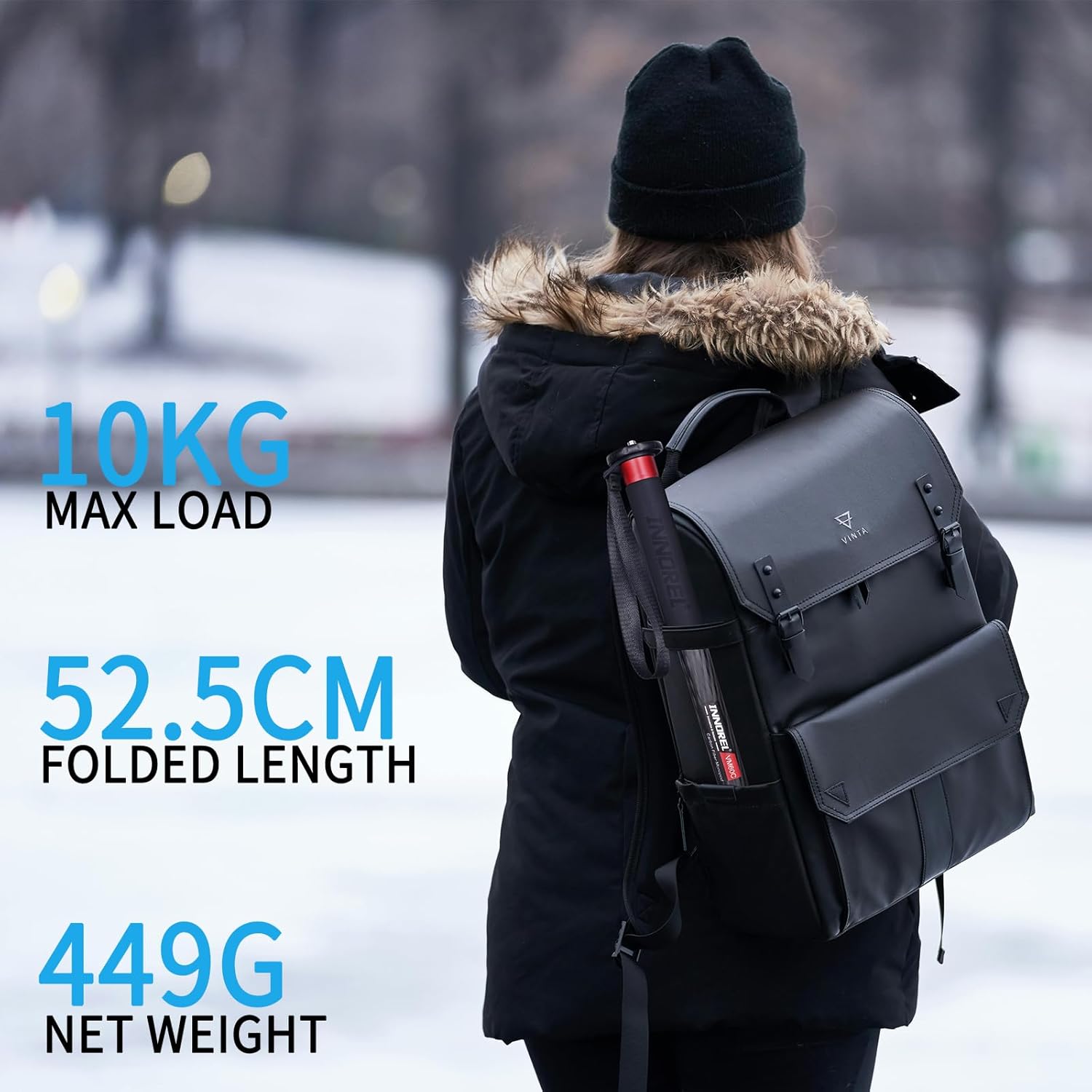 Camera Monopod INNOREL VM60C Carbon Fiber Portable Compact Lightweight Travel Monopod with Fast Flip Lock for Canon Nikon Sony DSLR Camera Video Camcorder Photography Load 22lbs/10kg Height 63in/160cm