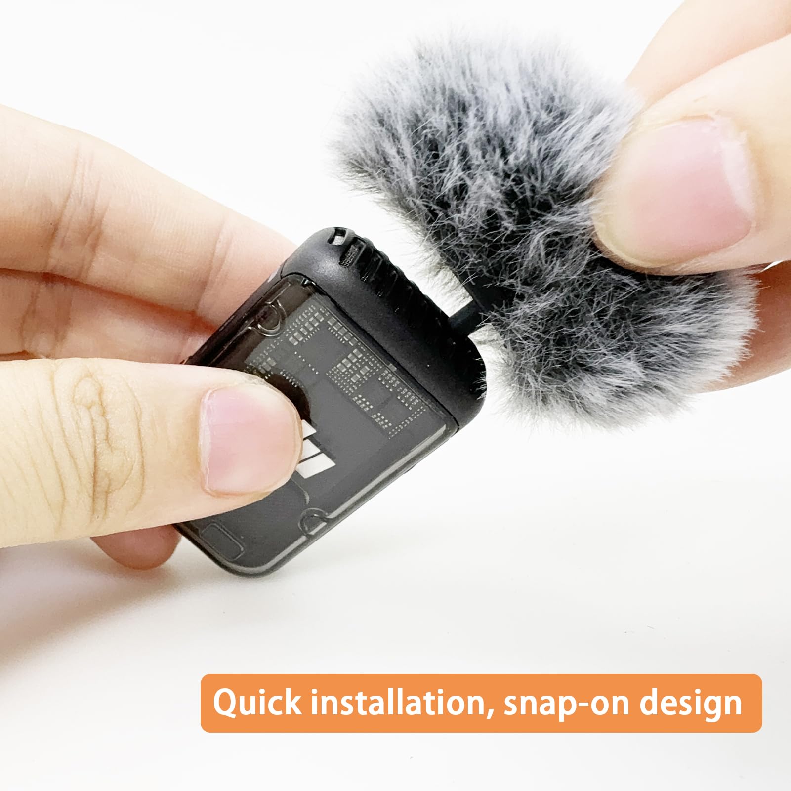 Windscreen for DJI Mic 2 Transmitter Cover/Osmo Pocket 3 Lavalier Microphone Accessories 2 Pack Furry Wind Muff Pop Filter Noise Reduction Foam - Image 4