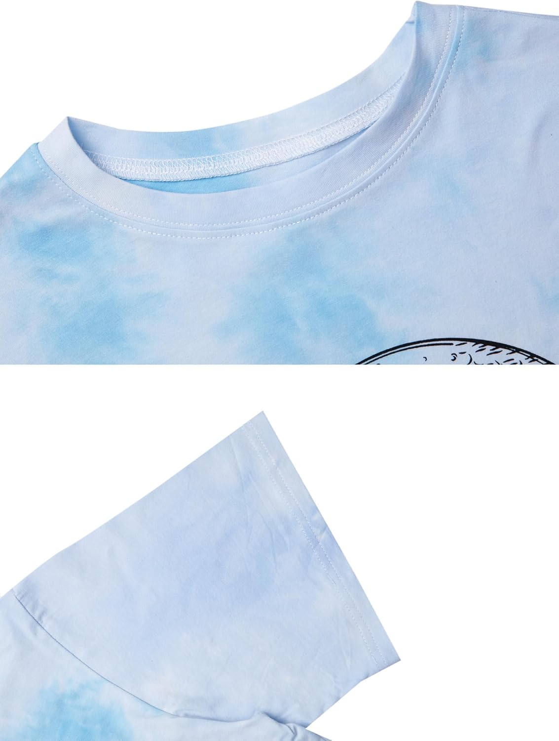 Remidoo Women's Casual Oversized T Shirt Short Sleeve Graphic Tee Letter Tie Dye Shirts - Image 5
