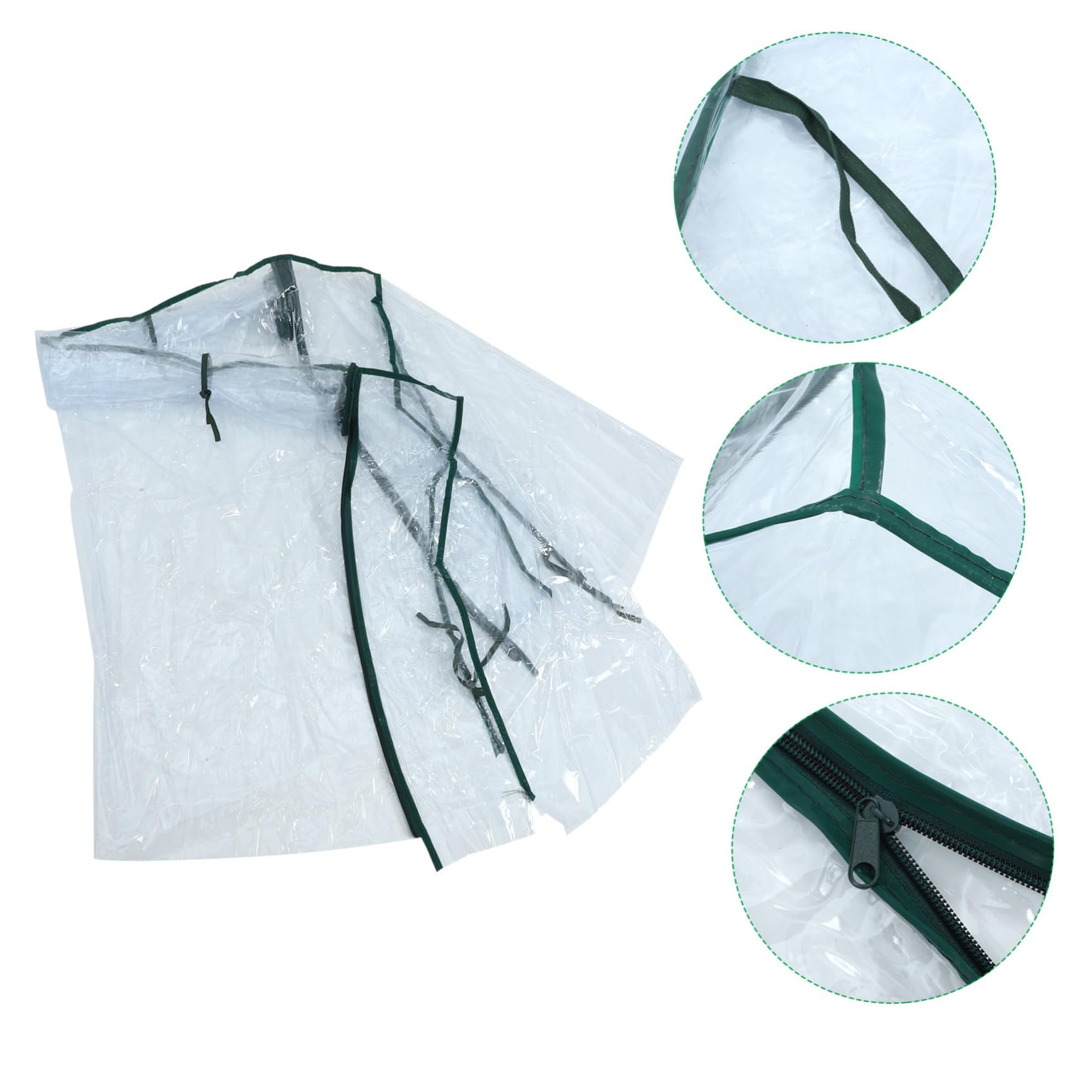 TOYANDONA Cubierta de Invernadero de PVC para Exterior Puerta | Protección, Puertas Cremallera Enrollables, Sección Acceso Independiente para Flores y Cultivos