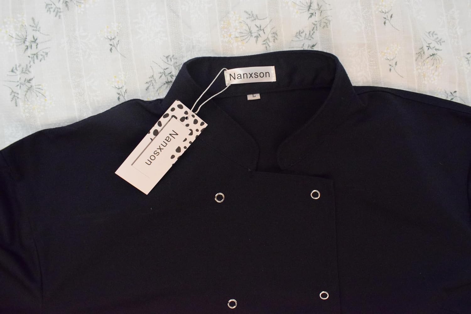 Nanxson Men's Chef Coat Long/Short Sleeves Chef Uniform | Snap closure,Chest/sleeve pocket,Horseshoe sleeves,Cotton and polyester fabric,for Home Kitchen Cooking