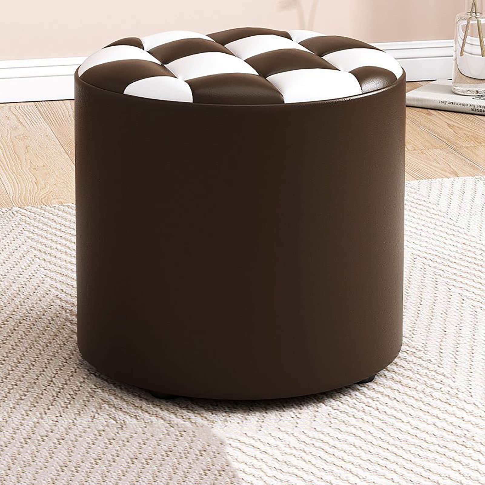 Repose-pieds touffeté pour salon et assise de coiffeuse élégante