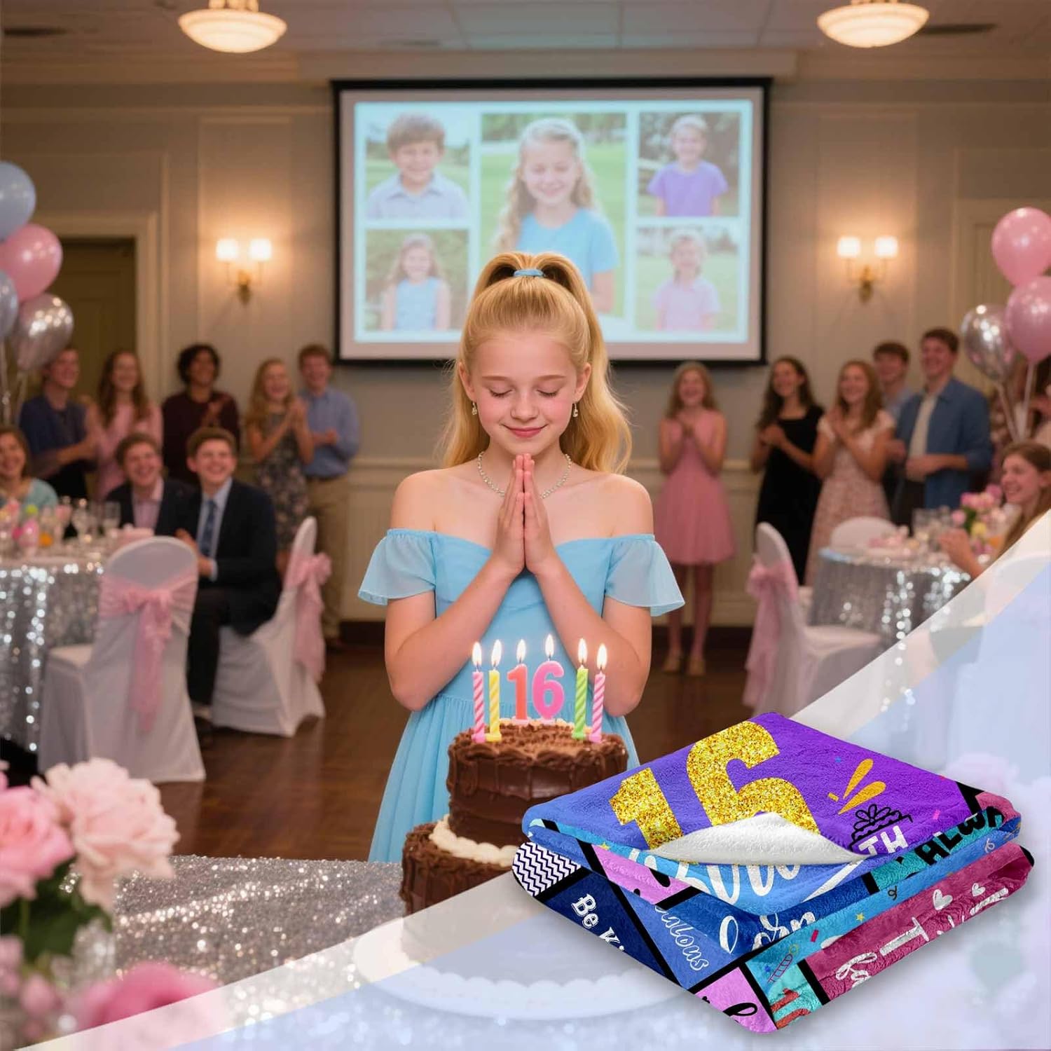 14th Birthday Gifts for 14 Year Old Girls, 14th Decorations for Girls Daughter Granddaughter, Fourteen Year Old Throw Blanket 60" X 50"