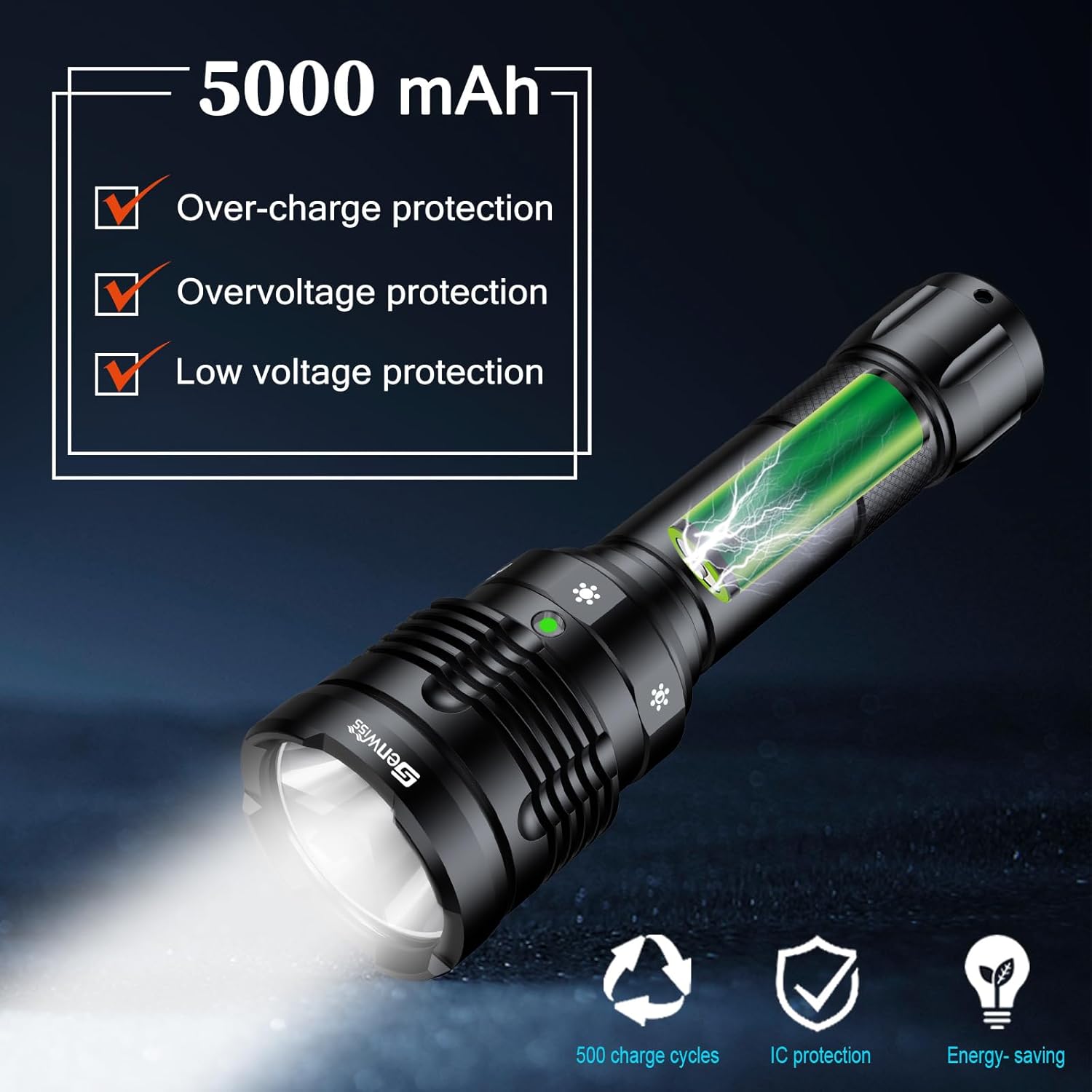 Genwiss Diving Torch Battery Protection