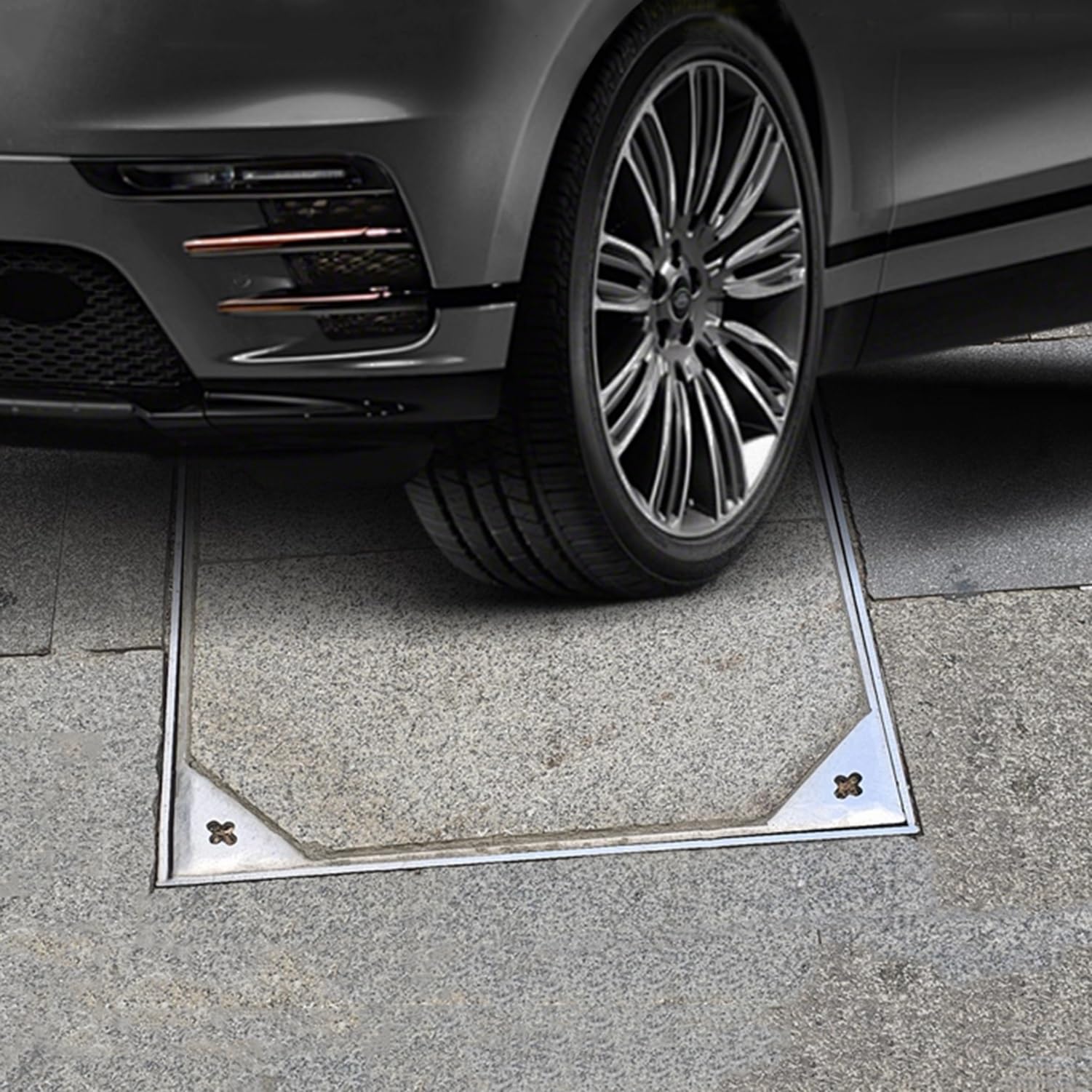 Coperchio Quadrato per pozzetto in Acciaio Inox, Impermeabile, con Base per ispezione di scarichi pluviali e Fosse settiche per Serbatoi interrati.