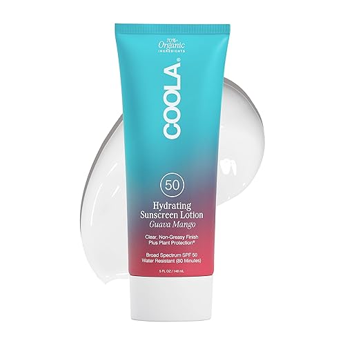 COOLA Loción corporal orgánica con protector solar SPF 50, cuidado de la piel probado por dermatólogos para protección diaria, vegano y sin gluten,