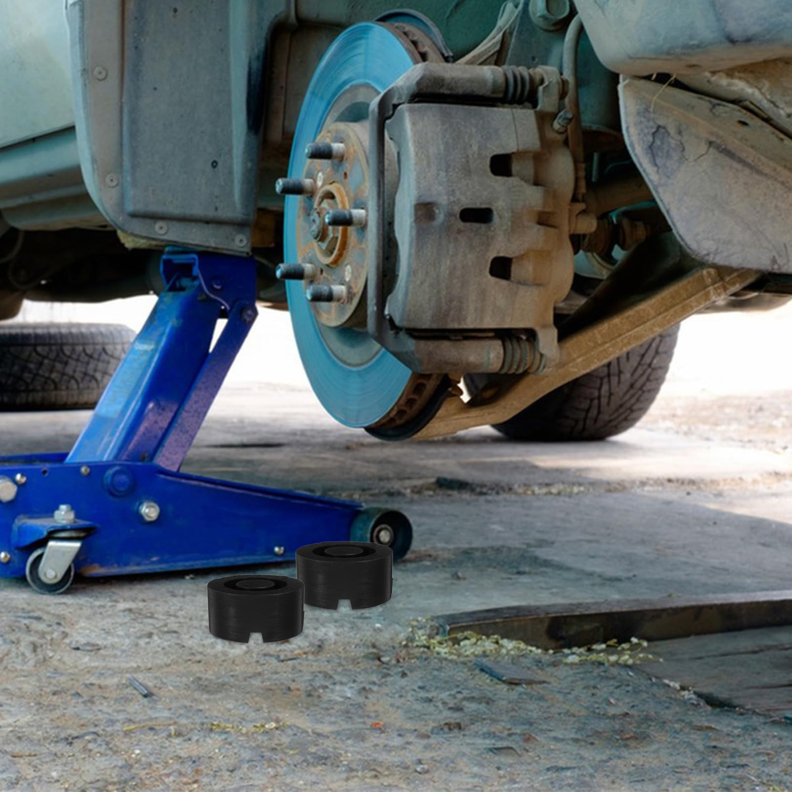 Holibanna 2 pezzi Tampone Gomma per Jack da per Stabilizzazione Auto e Protezione per Uso e