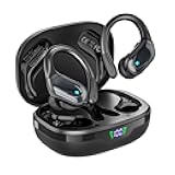 Wireless Bluetooth Earbuds, Sports Headphones with Charging Case (Black)