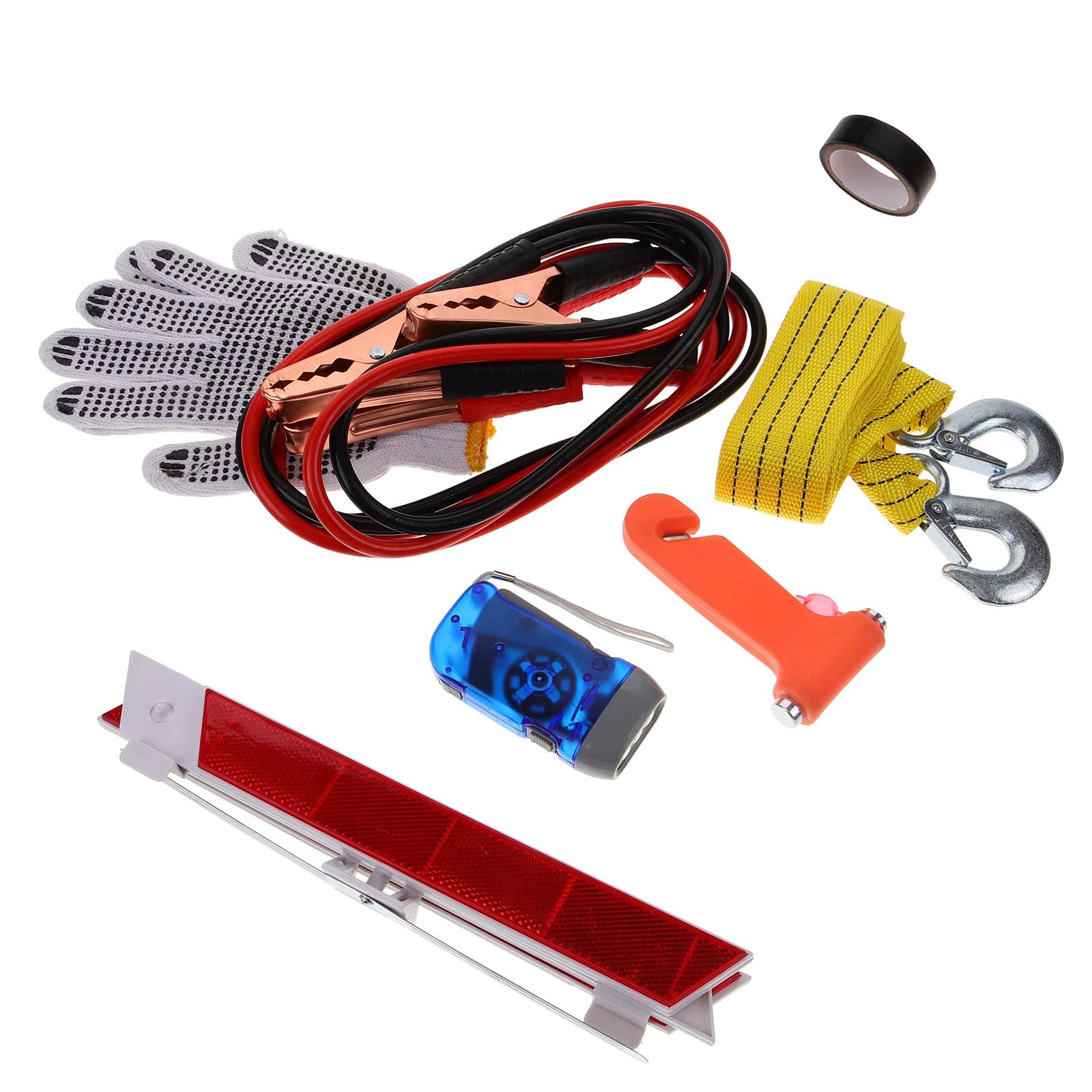 STOBAZA Kit de Dépannage Voiture pour Inspections Véhicules Outils en ABS et Métal Multifonction 1 Set Facile à Utiliser et Sécurité Assurée en Situation d'Urgence