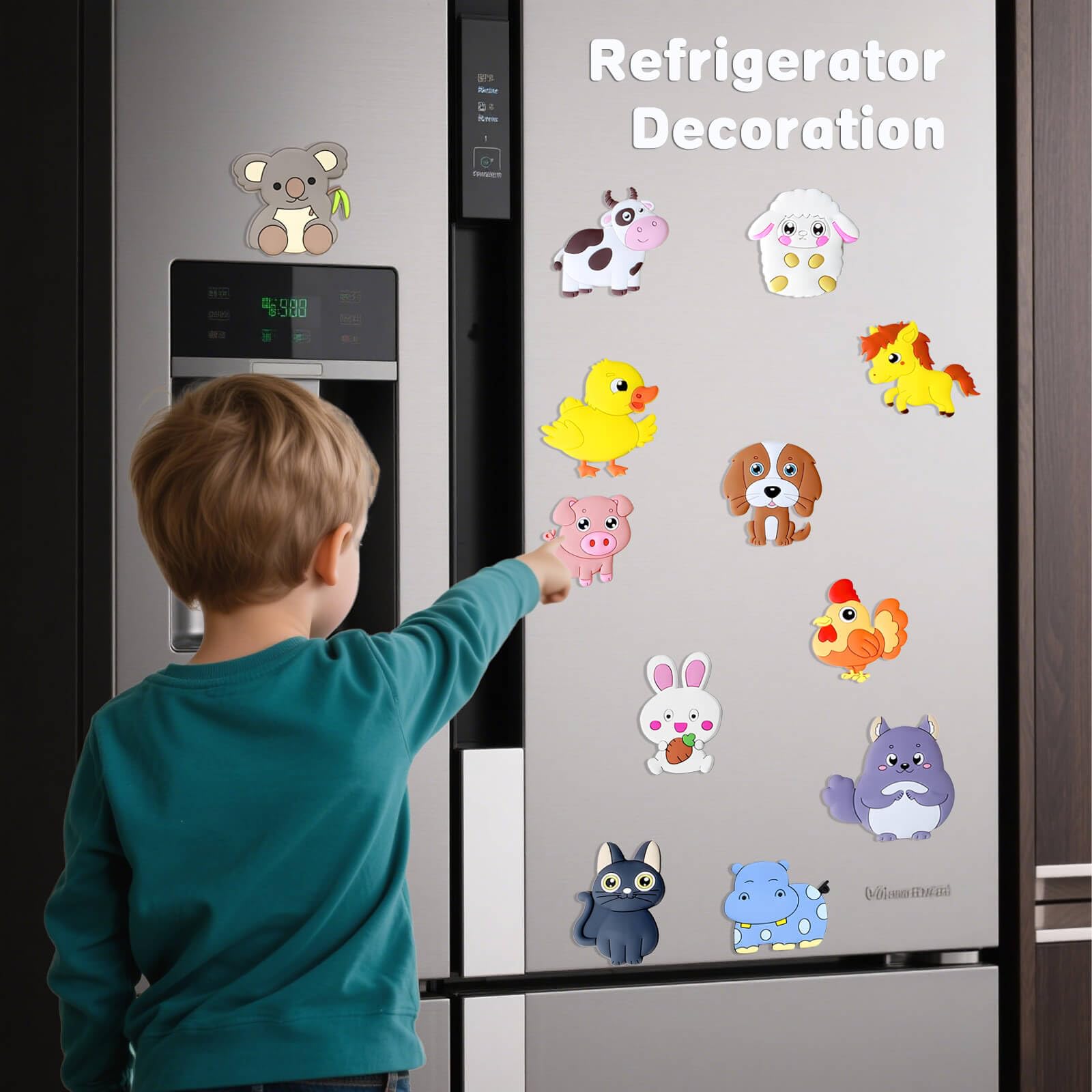DxxD Magnes edukacyjny dla dzieci Magnetyczny magnes na lodówkę, magnetyczne gry, magnetyczne zabawki, prezent dla dzieci w wieku 2, 3, 4 lata, idealny do nauki w przedszkolu, magnes zakryty z tyłu