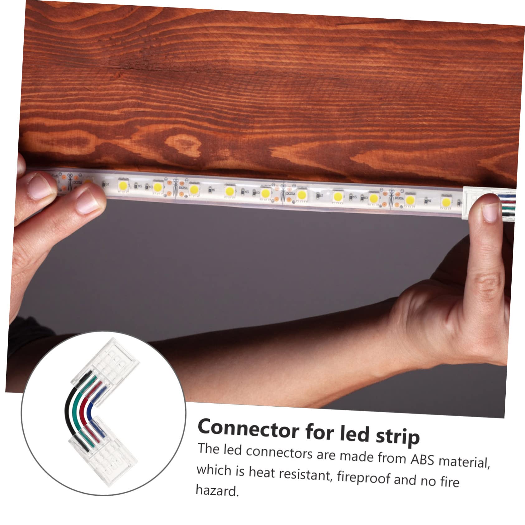 PRETYZOOM 40stücke Förmige Pin -streifenverbinder Steckverbinder Für Rgb -streifen Installieren Kein Löten Erforderlich Hitzebeständiges Material
