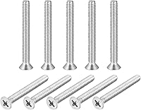 Vista 11 de uxcell Tornillos de máquina de cabeza plana de 1/4-20x1-3/4 "Tornillos de acero inoxidable Phillips 304 10pcs