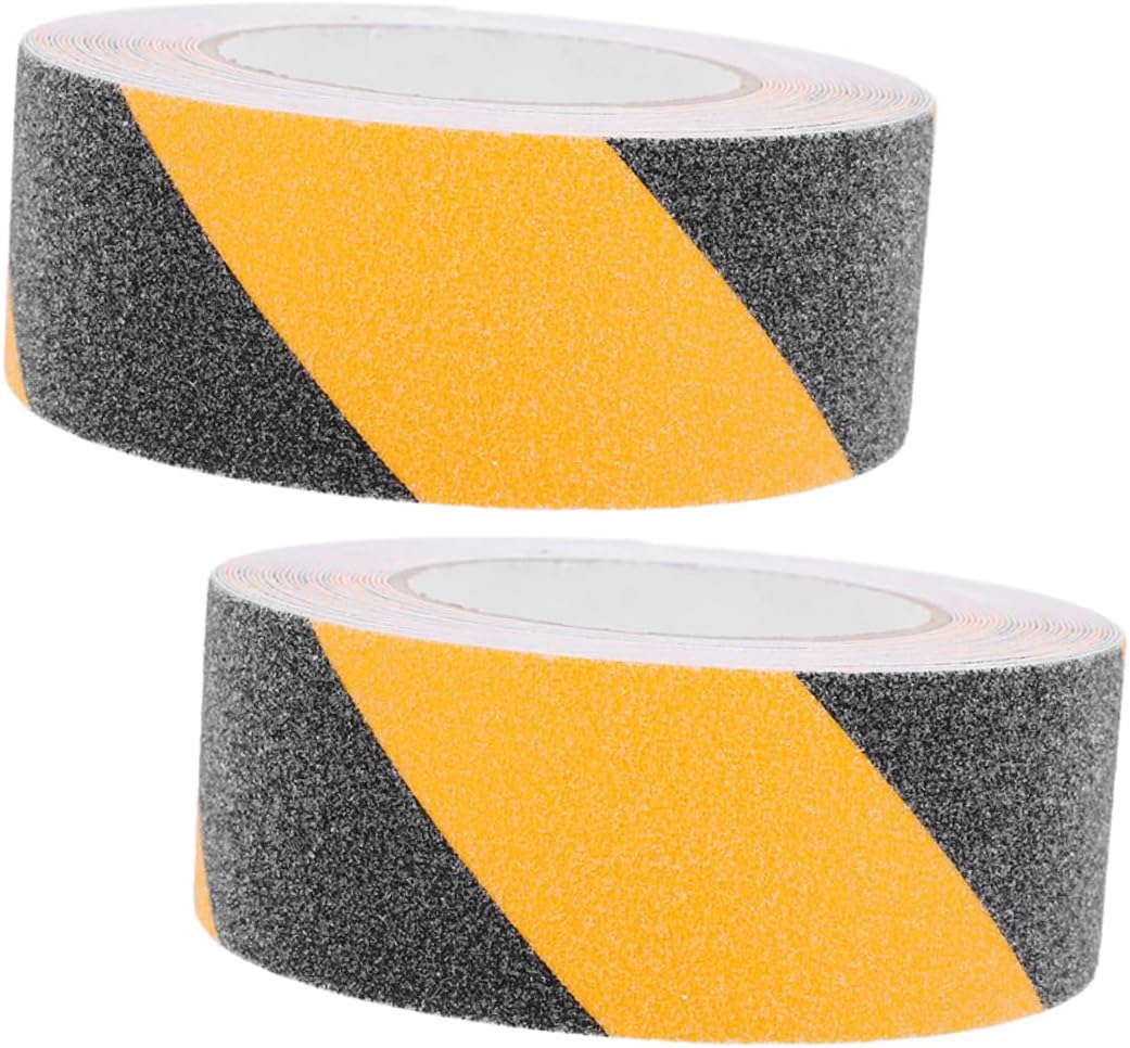 Healifty 2 Rolls High Traction Safety Tape Heavy Duty Slip Grip Tape for Stairs Steps and Floors Indoor Outdoor Use Textured Surface for Enhanced Friction