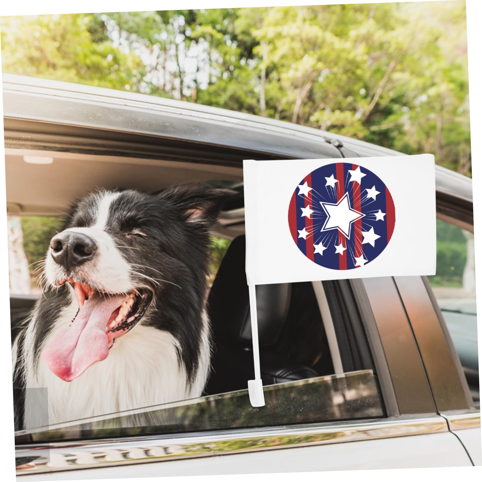 5 Stück Weiße Diy Auto Flagge für Wärmedruck Blanko Doppel Seiten Fahne Vielseitige Dekoration für Garten Party und Fahrzeug