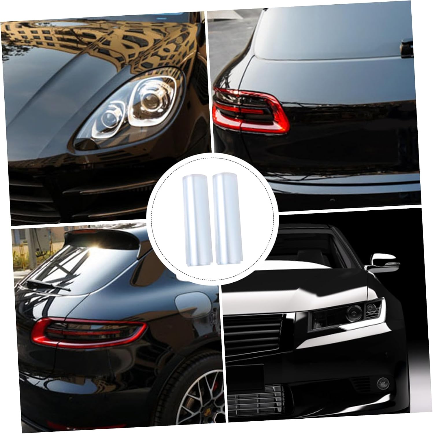 Car Paint Protection Film 2pcs 20x100cm PVC Auto Anti-Abrasion Cover Sticker for Vehicle Body and Bumper Shield