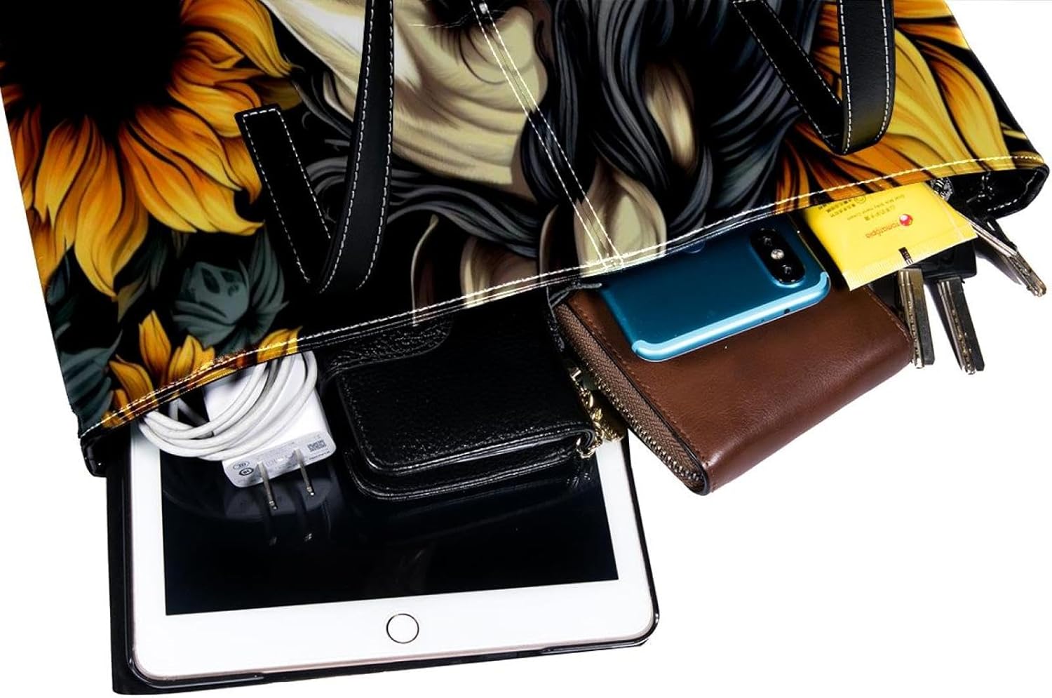 yuiさんコラボ ] 選べる2タイプトートバッグ（トートバッグ）｜KOBE LETTUCE（コウベレタス）のファッション通販 - ZOZOTOWN [YTYVAGT] 女性用財布、トートバッグ美学、レディーストートハンドバッグ,動物ユニコーン頭蓋骨ひまわりイラスト