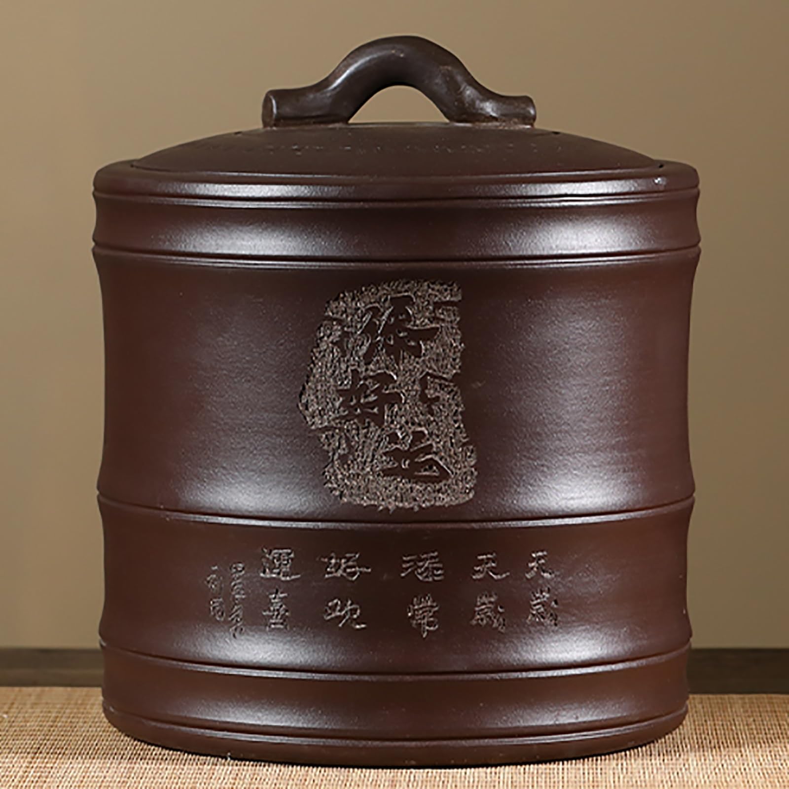 MESCXTY Ceramic Rice Cylinder With Lid Large Capacity Storage Container Sealed Grain Dispenser Bucket Household Jar Tank For Soybeans Corn Flour Oatmeal(B,Capacity 25kg)