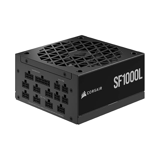 Corsair 1000W Fully Modular SFX Power Supply - ATX 3.0, PCIe 5.0, Quiet 120mm Fan, 80 Plus Gold, Zero RPM Mode, 105°C Capacitors - Black (Renewed)