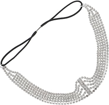 Elegant Rhinestone Bridal Headband Multi-layer Head Chain, Alloy Material Hair Jewelry Headdress Adding Sparkle and Unique Charm for Wedding and Bridal Look
