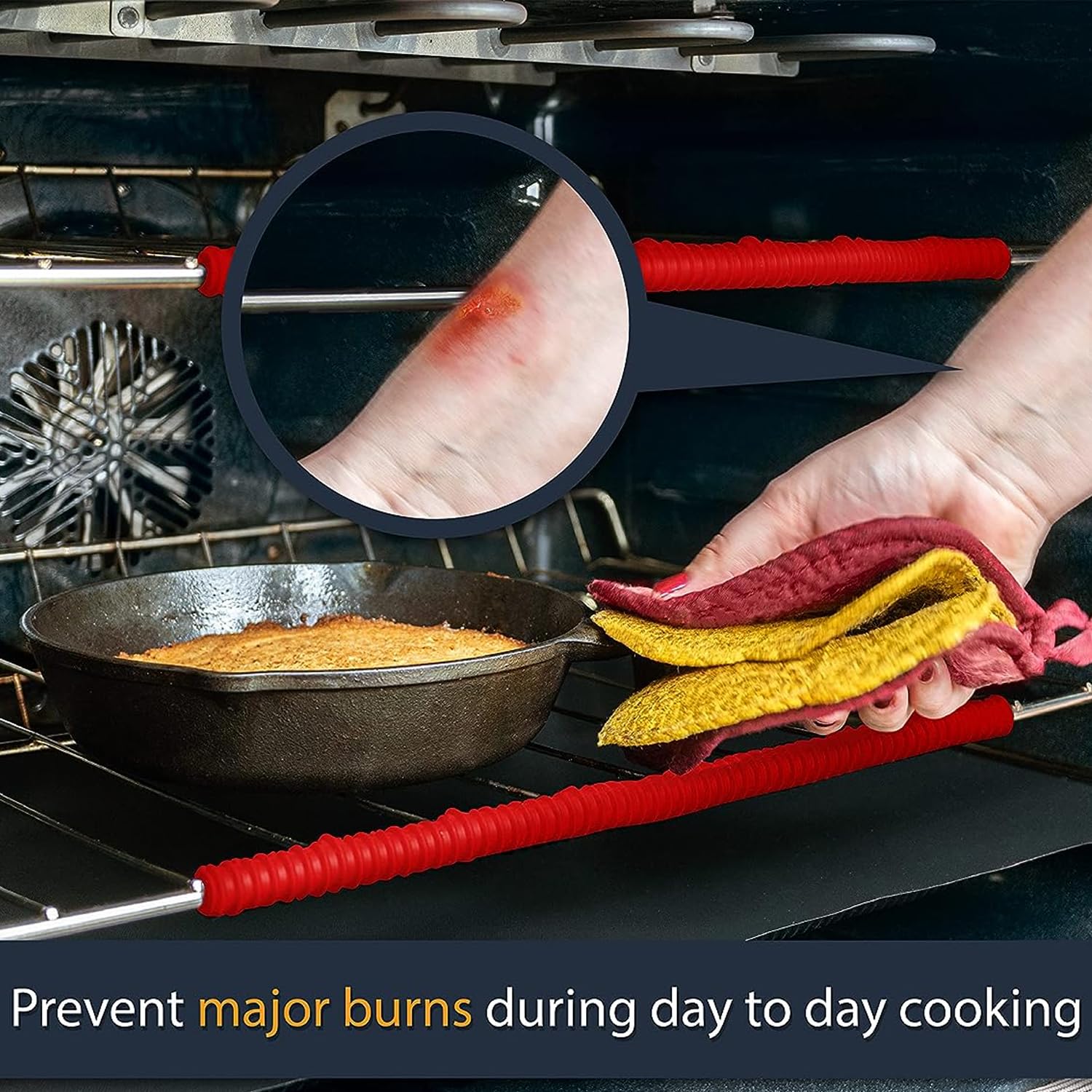 Lot De 4 Protections De Grille De Four En Silicone Résistant À La Chaleur De 14,2 Pouces De Long