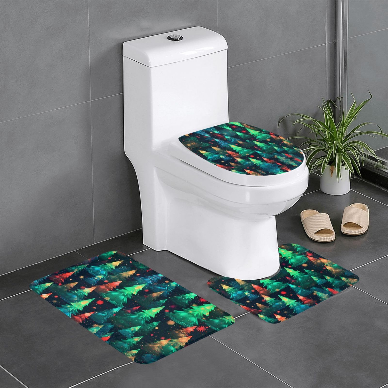 Tapis de salle de bain Noël antidérapant pour illuminer vos matins d'hiver