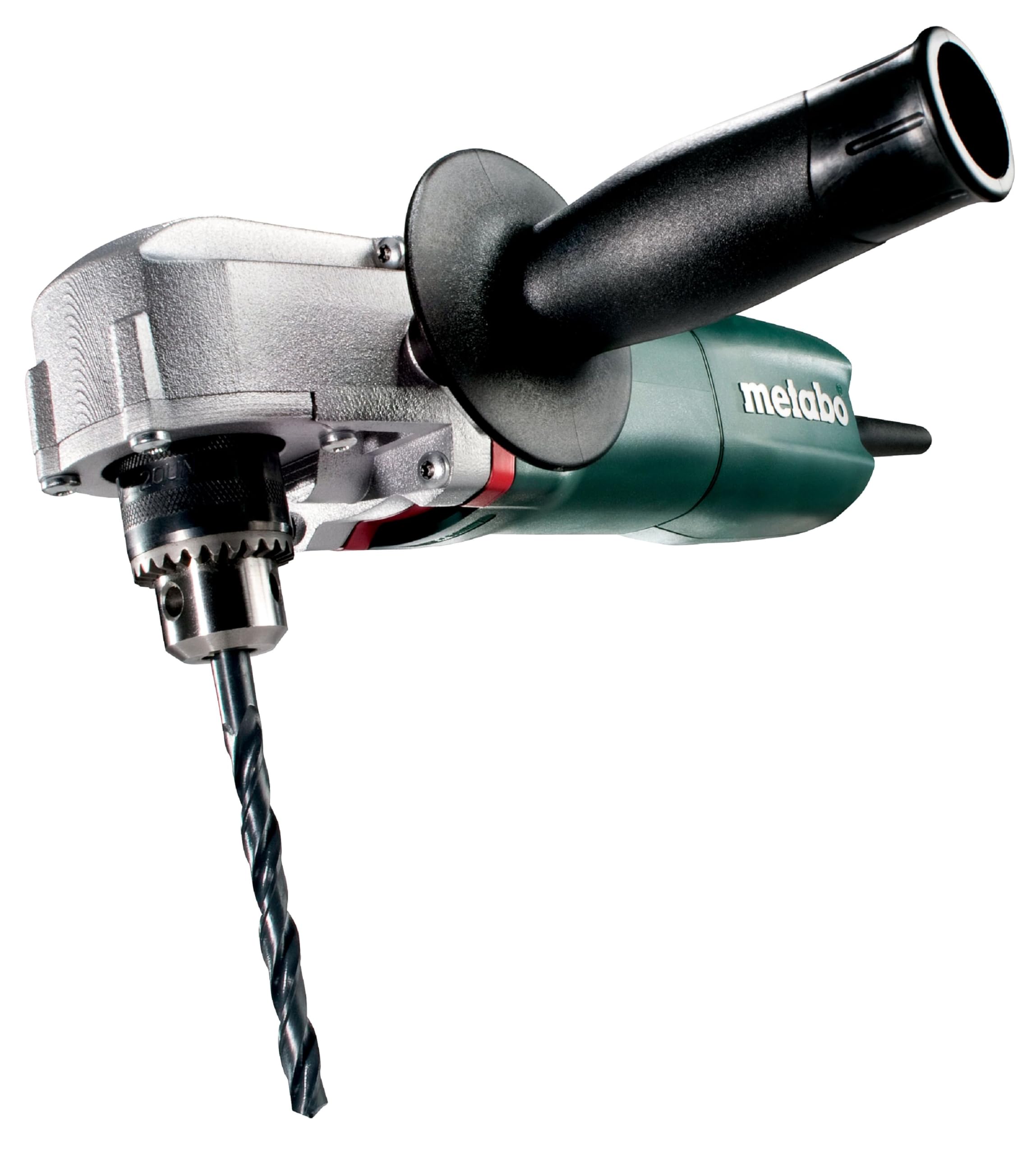 metabo Winkelbohrmaschine WBE 700, 700 W, 10 mm Bohrfutter, 2.600 U/min | Kompaktbohrer für enge Stellen , Vario-Constamatic Elektronik , Aluminiumgehäuse , inkl. Zahnkranzbohrfutter & Handgriff