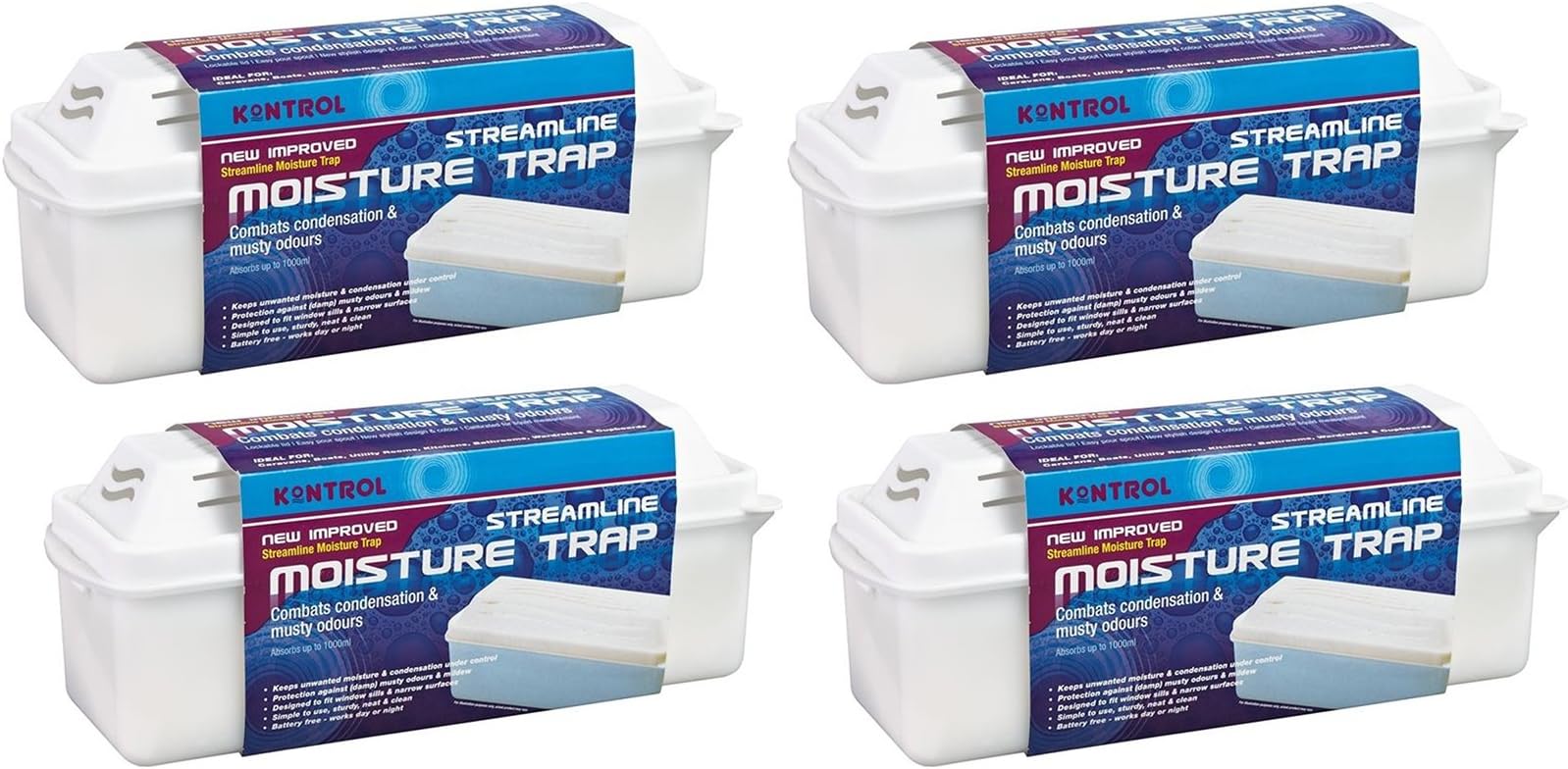4 X Kontrol Streamline Moisture Trap 500g