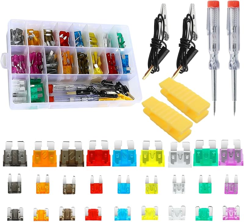Kit de Fusíveis Automotivos Tioollev Standard, Mini e Low Profile Mini 2A a 35A – 306 unidades