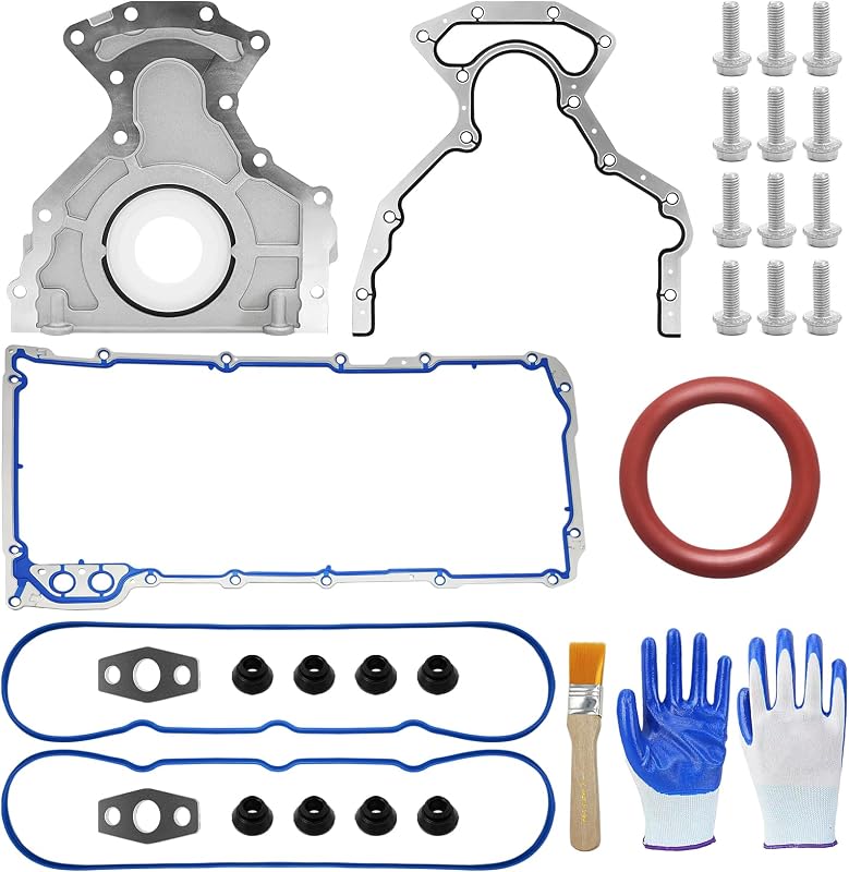 Kit de juntas do cárter e retentor traseiro LOBIUTIYA 635-518 para motores GM V8 4.8L a 6.2L – 1 kit