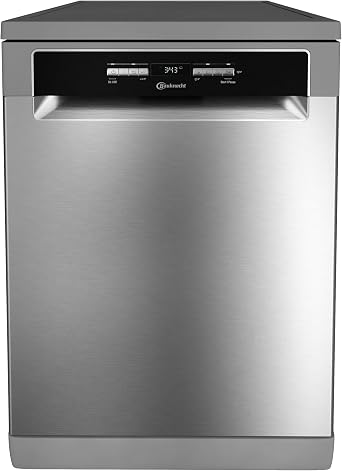 Bauknecht BK4FB14BN7A0X Freistehender-Geschirrspüler/ 60 cm/ActiveDry–Türöffnungssystem/Startzeitvorwahl/MultiZone–separates Ober-oder Unterkorbspülen/Besteckschublade–flexibel beladbar