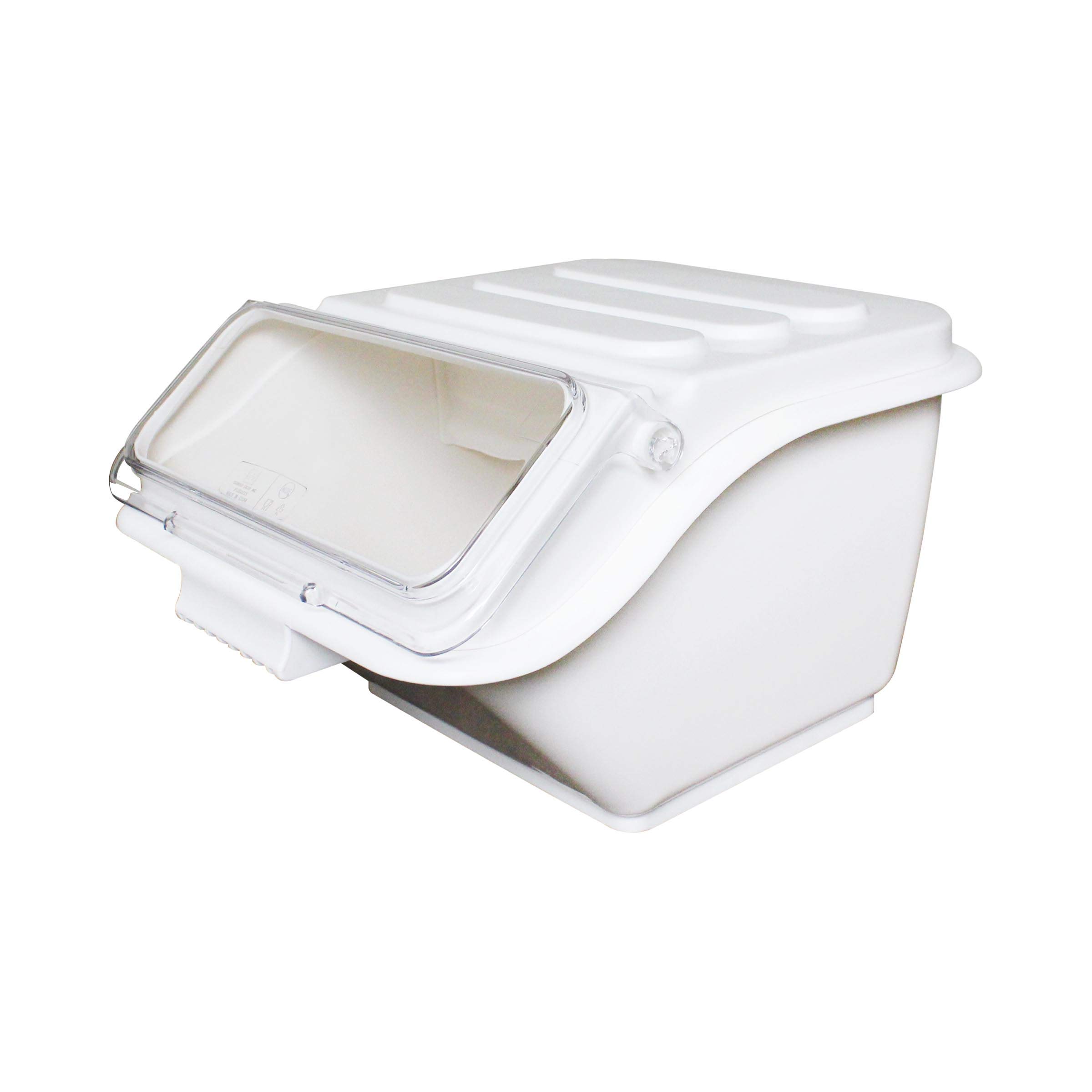 2 gallon/40 cup shelf ingredient bin by Thunder Group – 2.0 gallons, Polypropylene and Polycarbonate (PC), Ivory, Model PLIB002S