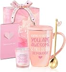 Thank You Cadeaux pour Femmes Rose Céramique Café Mug Anniversaire Cadeaux d'amitié pour Femmes Tea Cup Cadeaux de Noël Cadeaux inspirants pour les femmes Meilleures amies Sœur maman Femme Bestie Cadeau Femme