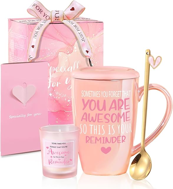 Thank You Cadeaux pour Femmes Rose Céramique Café Mug Anniversaire Cadeaux d'amitié pour Femmes Tea Cup Cadeaux de Noël Cadeaux inspirants pour les femmes Meilleures amies Sœur maman Femme Bestie Cadeau Femme
