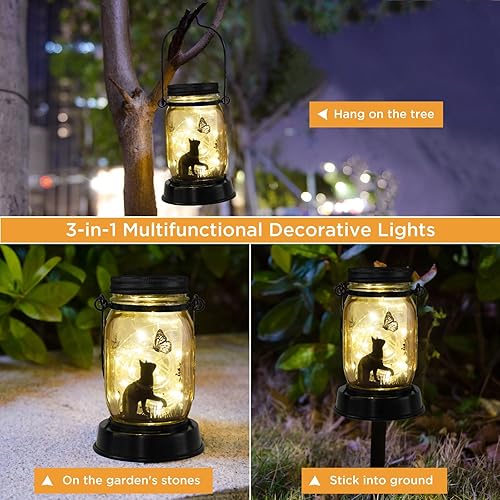Miniatura 2 de Styleonme Linternas solares decorativas para exteriores, regalos para mamá, abuela, mujeres y todos, regalos de jardinería, luces solares de jardín