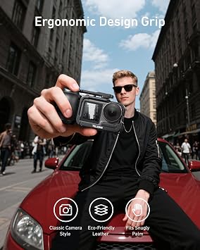 TELESIN DJI Osmo Action 5 Pro/4/3 için alüminyum alaşımdan Street Grip Kit | Kamera sap tutucu seti (sap + ultra hafif kafes) | Patentli basmalı şalter tetikleyici | Ergonomik tasarım