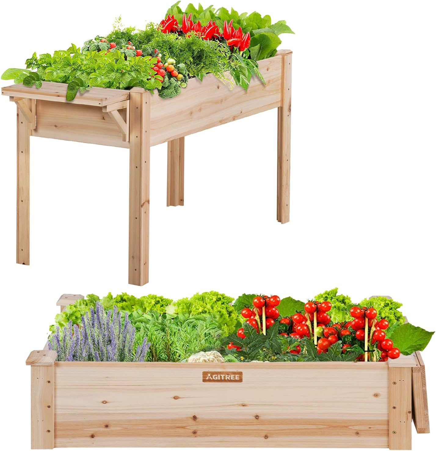 Agitree Raised Garden Bed with Detachable Leg,35 * 18