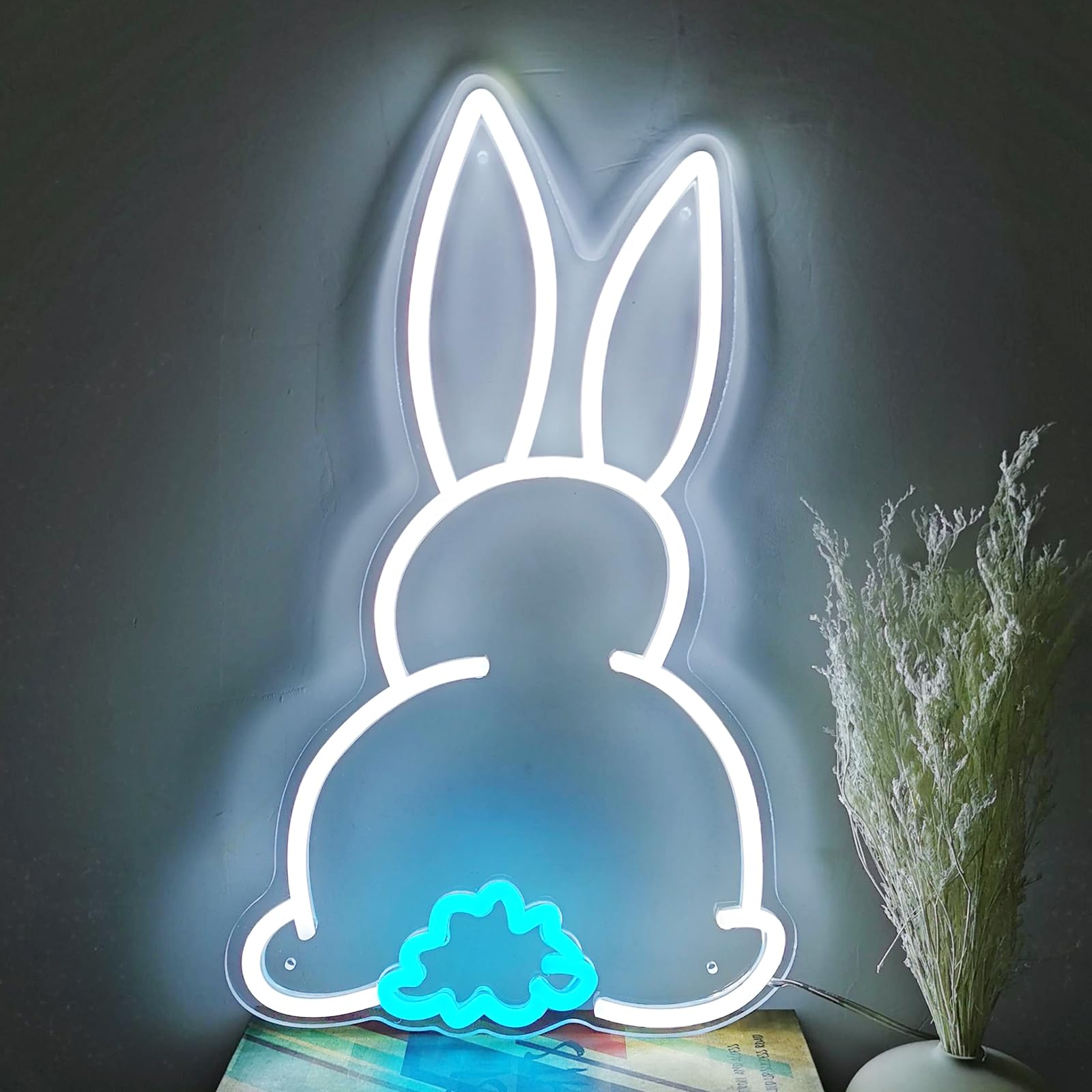 Décoration Lumineuse Lapin De Pâques - Branche LED Avec Lumières Transparentes