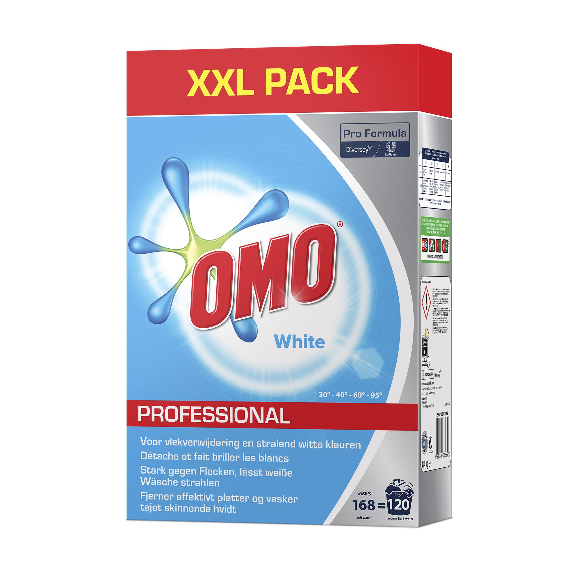 Omo Pro Formula Waspoeder White, 120 wasbeurten, 8,4kg/doos