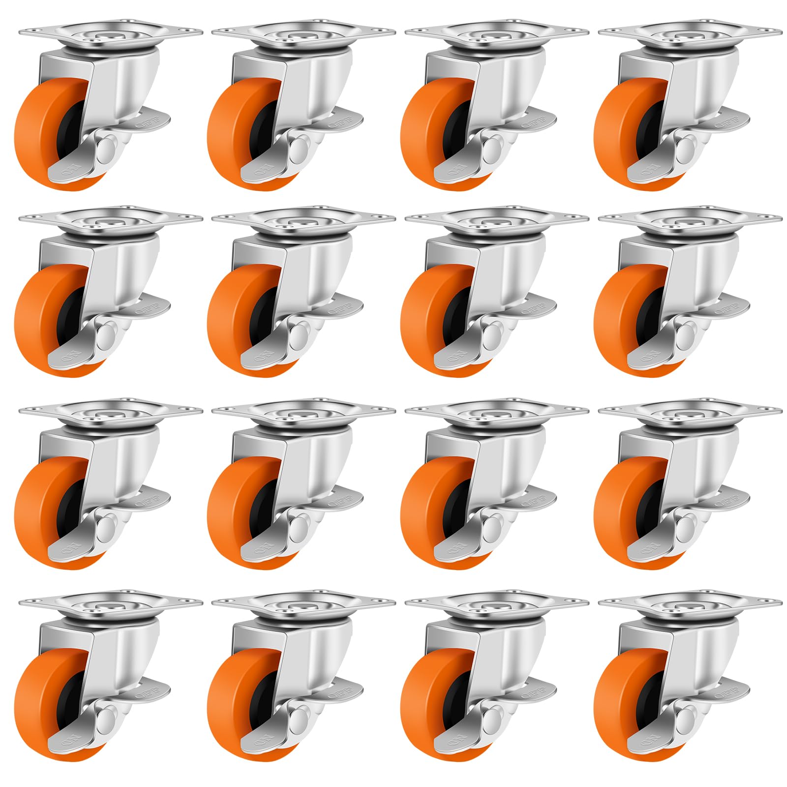 Heavy Duty Caster Wheels with Brake - 4 Pack -9 Heavy Duty Caster Wheels with Brake - 4 Pack -9