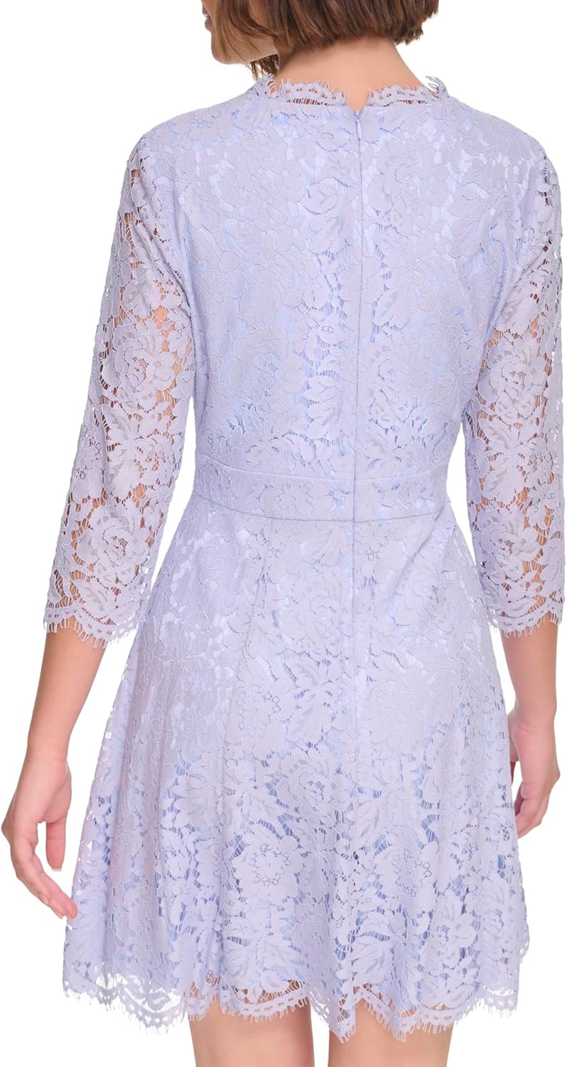 Eliza J Womens 3/4 Sleeve V-Neck Short Dress - Image 3