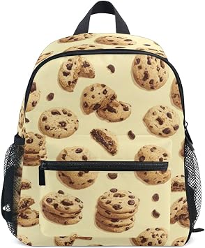 Toddler Backpack for Boys Girls Chocolate Chip Cookies Preschool Kindergarten Schoolbag Mini Book Bag For School Travel S